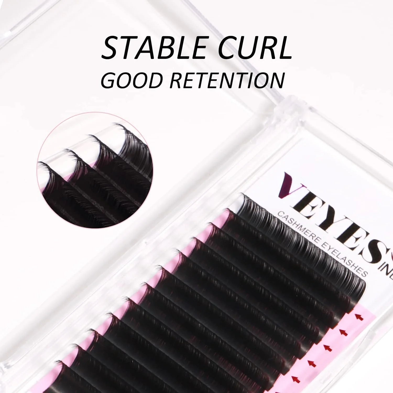Handmade Premium Velvet Lash Trays Label Volume Silk Velvet Mink Cashmere Eyelash Extensions Darkest Black 0.05