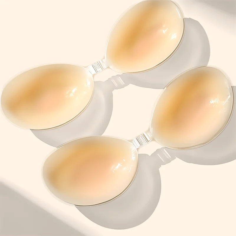 Silicone Bra Clear Straps Cooling Comfort Breathable Summer Wear Invisible Push-up Support for Women Hot Weather Backless Dress