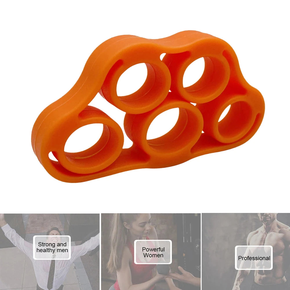 5 Finger Finger Strength Grip Band Mini Silicone Hand Exerciser Gripper Muscle Building Injury Recovery for Gym Fitness Training