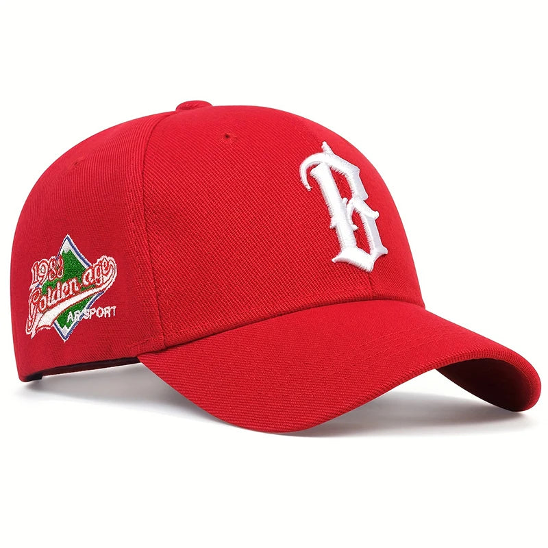 1piece Unisex Letter B Side 1988 Embroidery Baseball Cap Outdoor Adjustable Sunscreen Leisure Hat Spring Autumn Travel Vacation