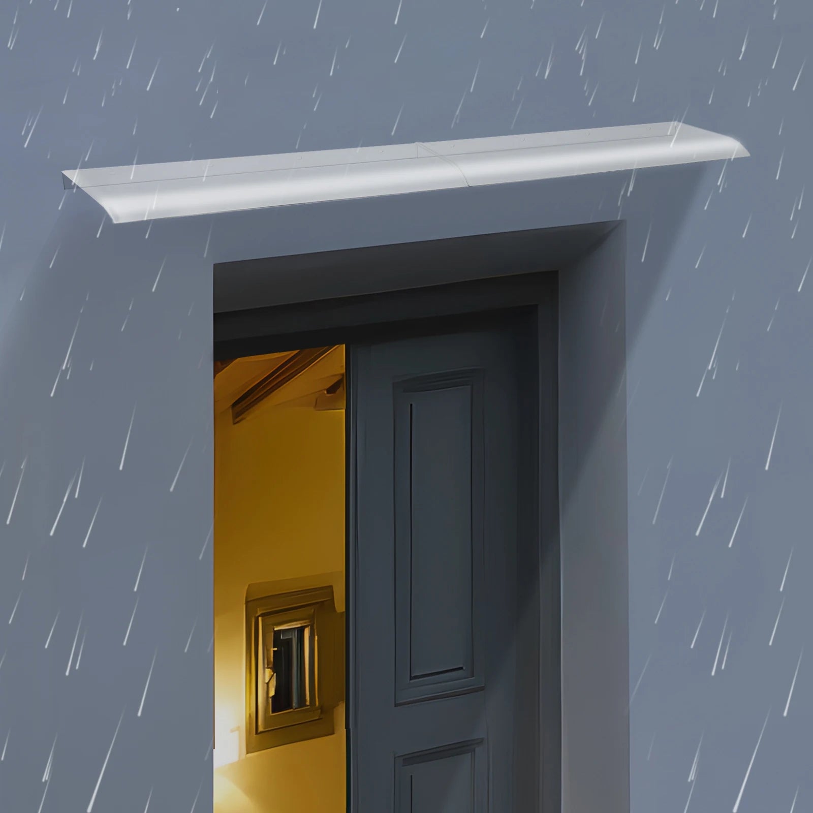 Clear Rain Shelter Cover,PET Rust-Resistant Window Wall Mounted Awning Front Door Canopy,for Entrances,Bike,Gazebos,Balcony