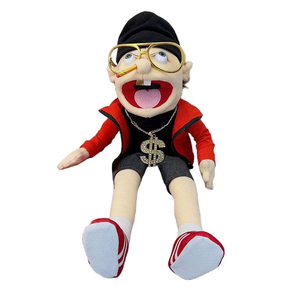 Jeffy Hand Puppet Full Body 19.69IN Stuffed Figurine Toy Soft Puppet Plush Muppet Toy Birthday Kids Gift Suitable for Role Play
