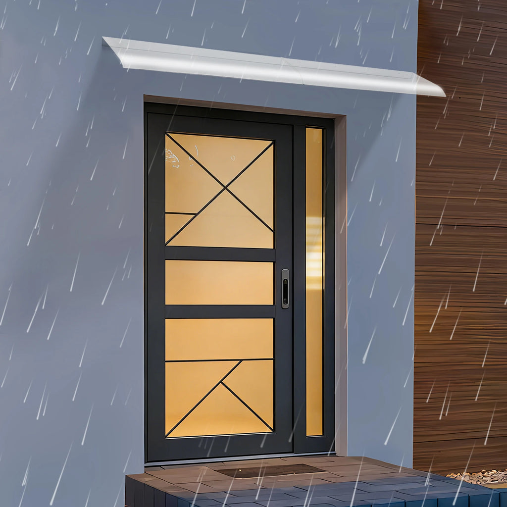 Clear Rain Shelter Cover,PET Rust-Resistant Window Wall Mounted Awning Front Door Canopy,for Entrances,Bike,Gazebos,Balcony