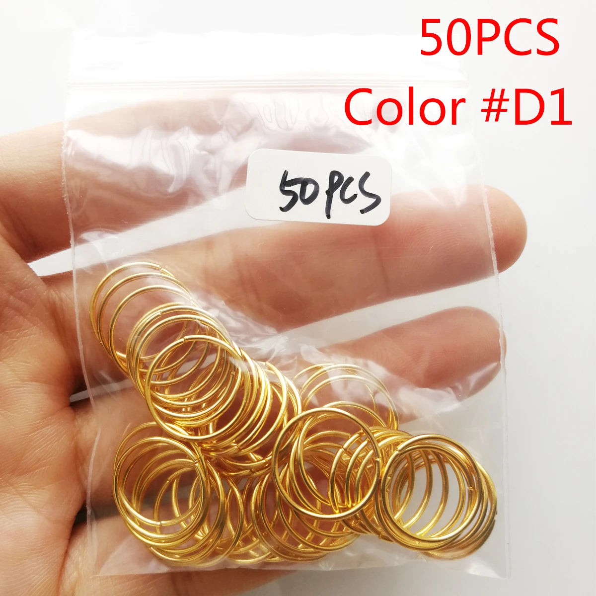 Hair Braid Rings Accessories Clips Dreadlocks Beads Set Color Gold and Sliver 50pcs