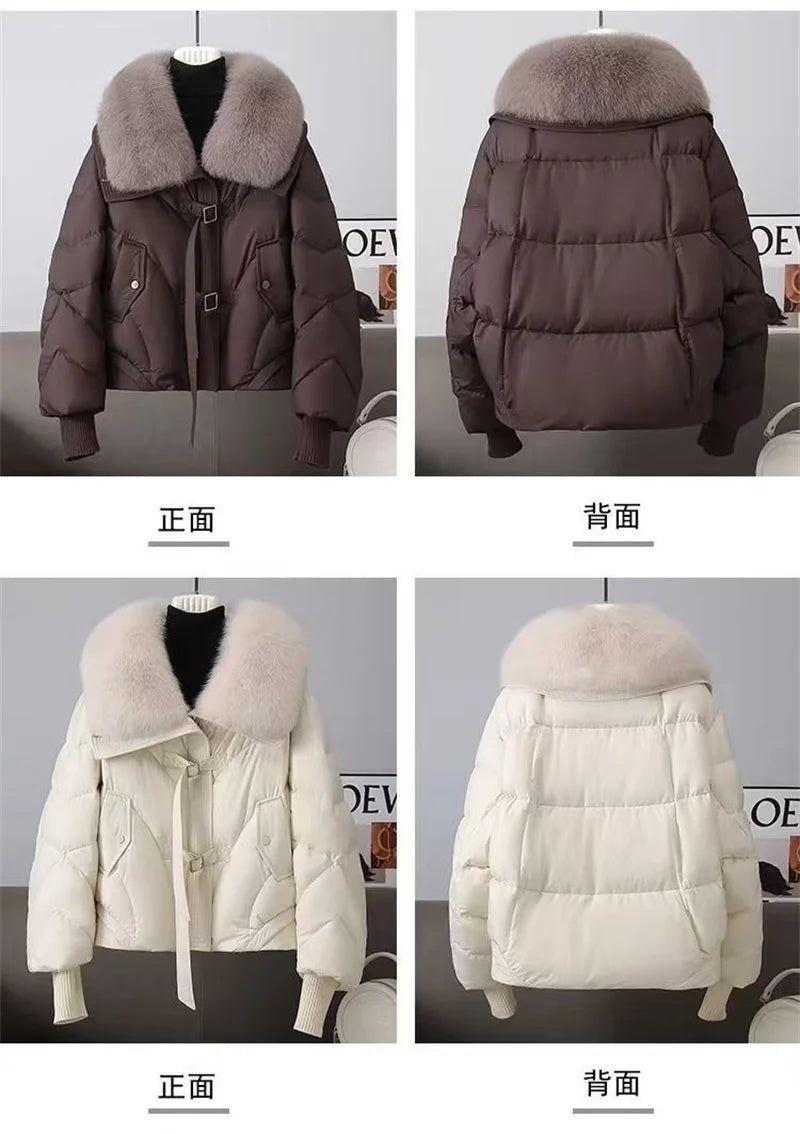 2025 Fashion  Winter New Down Cotton Jacket Women's Cotton-Padded Thicken Warm Parkas Short Coat Female Casual Ladies Overwear