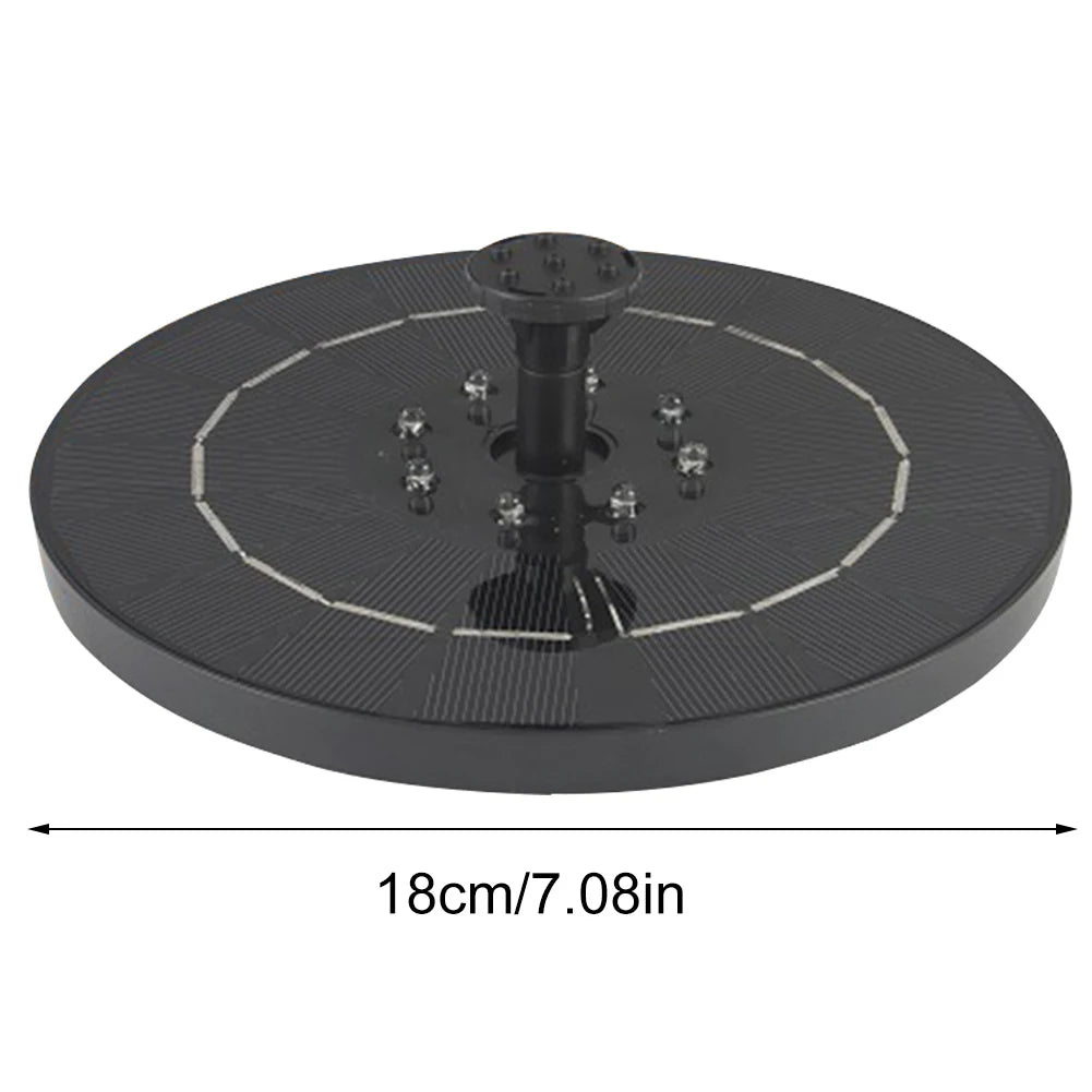 Solar Floating Fountain Bird Baths Water Fountain Outdoor Solar Panel Water Pump Pool Pond Floating Decoration Garden Waterfall