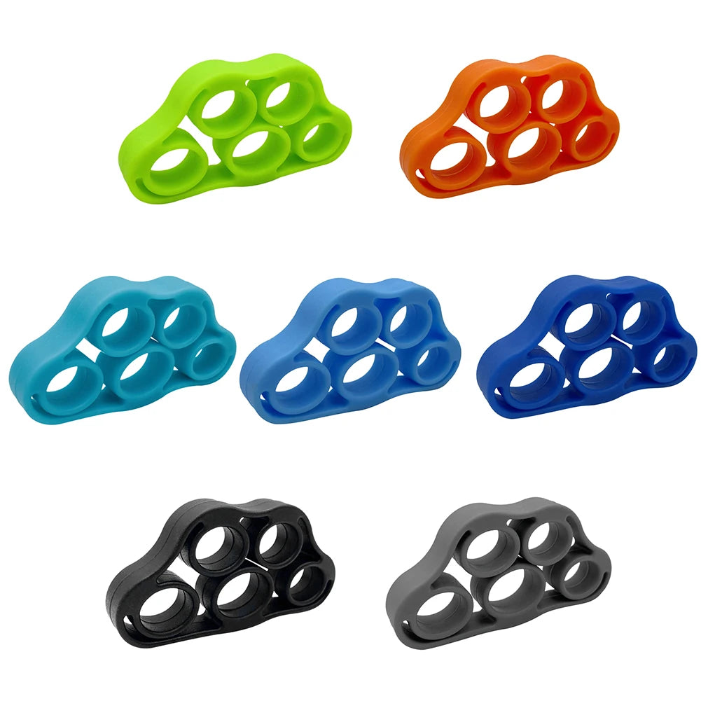 5 Finger Finger Strength Grip Band Mini Silicone Hand Exerciser Gripper Muscle Building Injury Recovery for Gym Fitness Training