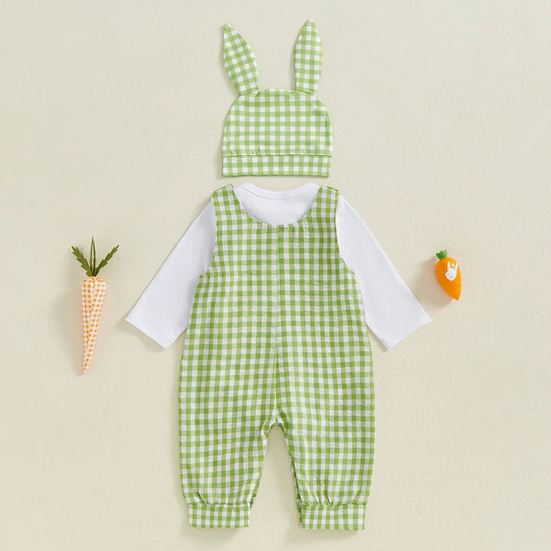 Toddler Girl Easter Dress Floral Print Ruffle Sleeve Romper Bunny Embroidery Skirt Headband 3 Piece Spring Set for Baby Girl