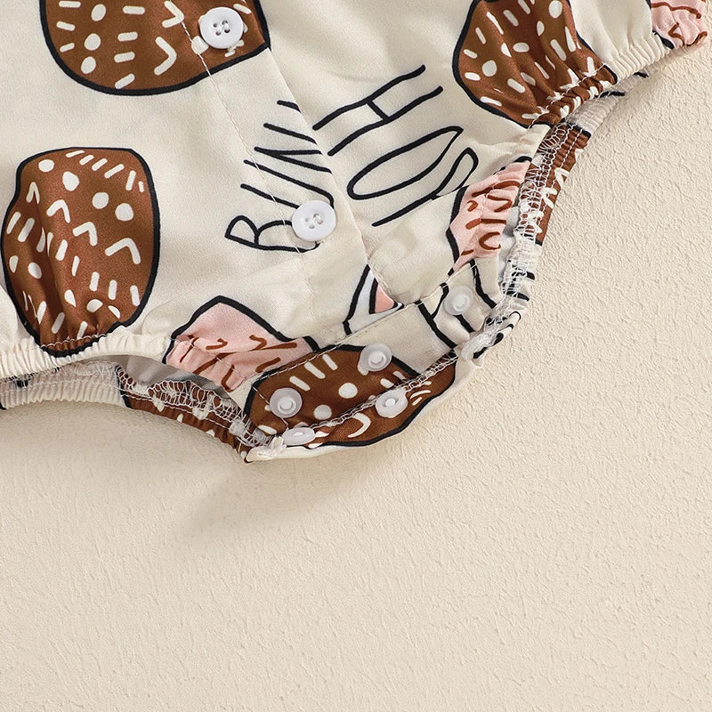 Baby EasterFloral Print Sleeveless Bowtie