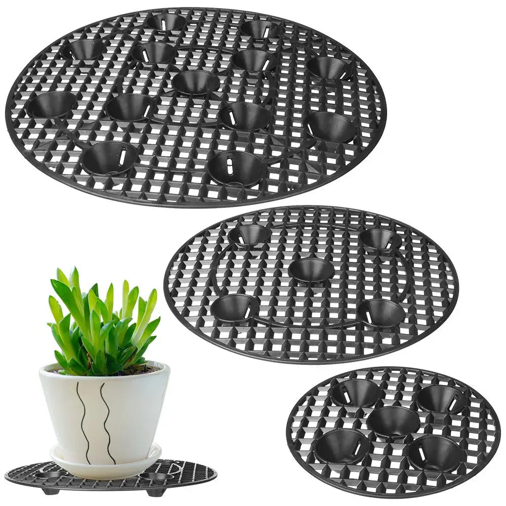 Plant Level Pot Elevator, Heavy Duty Plant Stands, 20/30/40cm Plant Pot Saucer for Prevent Rot and Damage on Patio and Deck