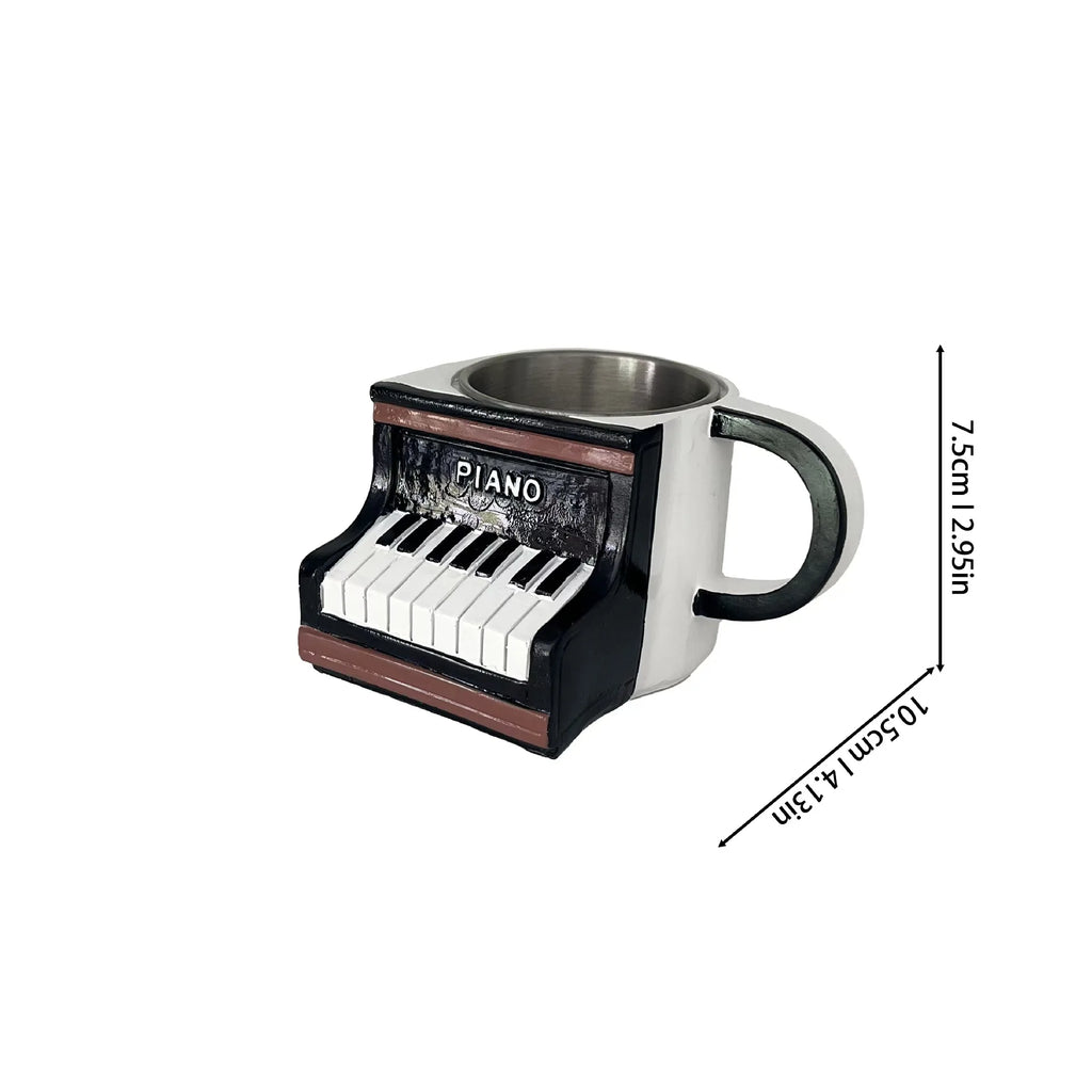 New Unique Musical Instrument Coffee Mug Creative Mug Milk Cup High-End Gift Desktop Ornaments