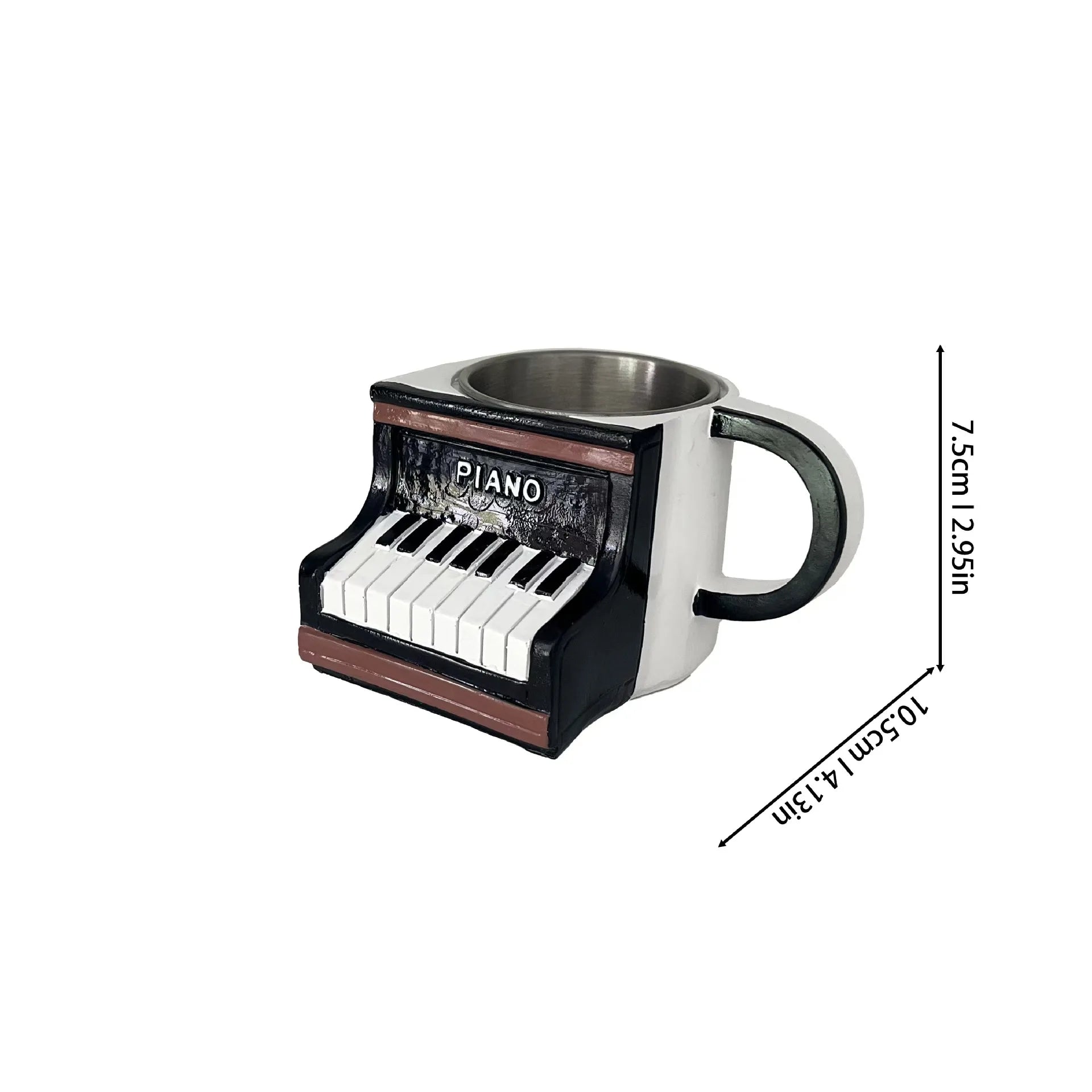 New Unique Musical Instrument Coffee Mug Creative Mug Milk Cup High-End Gift Desktop Ornaments
