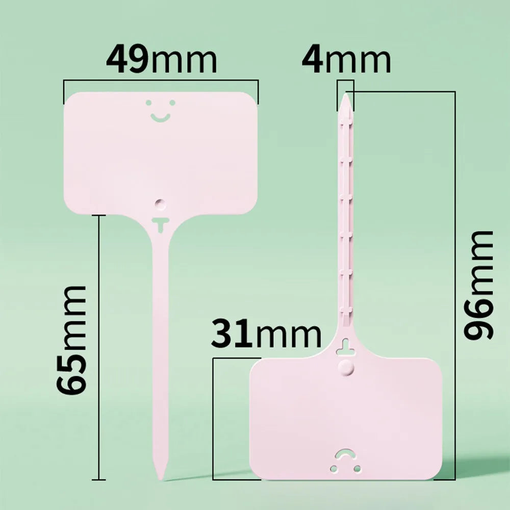 100Pcs T-type Sign Tags Garden Plant Labels Colorful Garden Decoration Name Tag Plastic Waterproof Plastic Marker Tags