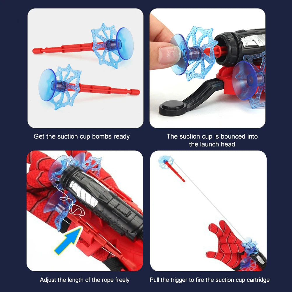 Spider Silk Launcher SpiderMans Cosplay Prop Party Comic Con Children Boys Girls Toys Cartoon Anime New Kids Birthday Cute Gifts