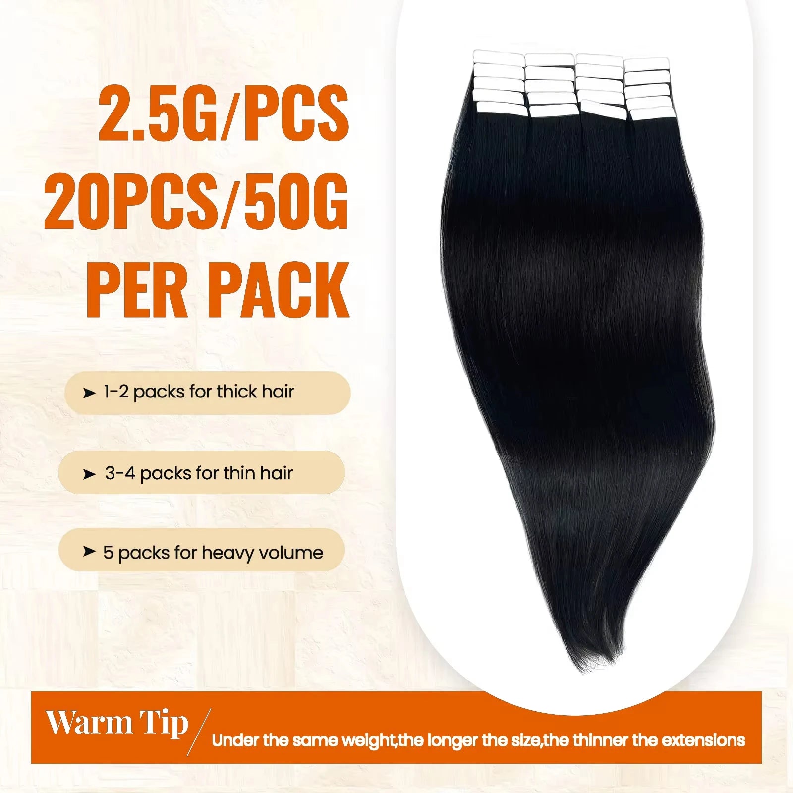 Wowear 24 Inch Straight Lace Front Wigs Human Hair Tape In Hair Extensions Human Hair 20pcs 50g Natural Black Wig Brazilian Hair