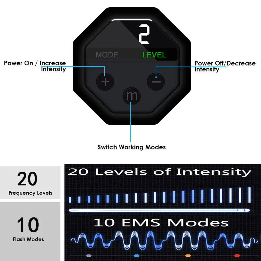 EMS Wireless Muscle Stimulator Rechargeable Fitness Hip And Abdominal Training Electric Slimming Patch Body Shaping Massager