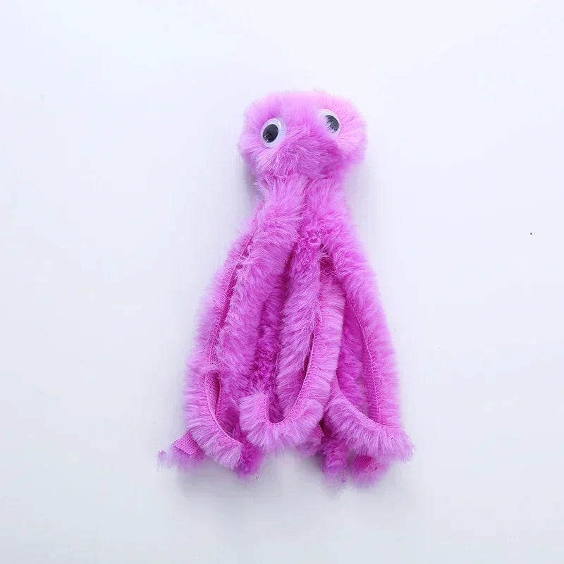 Pet Plush Toy Cat Catnip Octopus Shape Toy Bite Resistant Interactive Pet Cat Plaything Dog Teeth Cleaning Chew Toy Pet Supplies