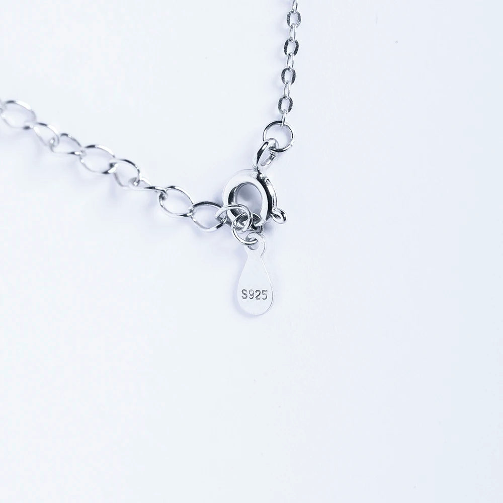 Real 925 Sterling Silver Cute cat Necklaces Pendants for Women Fashion Ladies Festival Gift Fine Jewelry Stock in USA Warehouse