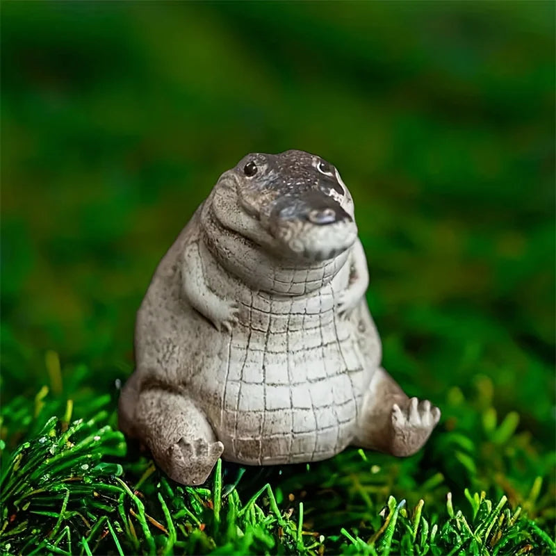 1PC Boutique Purple Sand Tea Petting Little Crocodile Tea Pet Ornaments Handmade Tea Ceremony Tea Play Financial TeaTable Gift