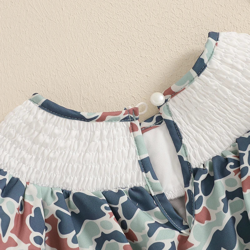 Toddler Girls Easter Outfits Bunny Embroidered Short Sleeve Rompers Round Neck Summer Jumpsuits Bodysuits for Infants