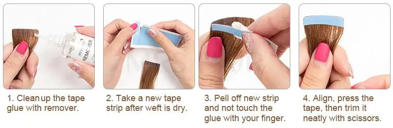 MRS HAIR Light Yaki Tape In Hair Extensions Human Hair Cuticle Remy Tape in Extensions SilkPressed Yaki Tape ins 12-26inch 20pcs