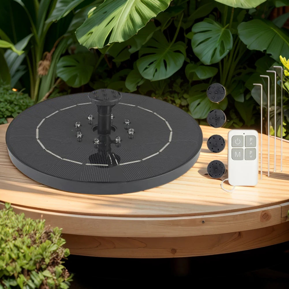 Solar Floating Fountain Bird Baths Water Fountain Outdoor Solar Panel Water Pump Pool Pond Floating Decoration Garden Waterfall
