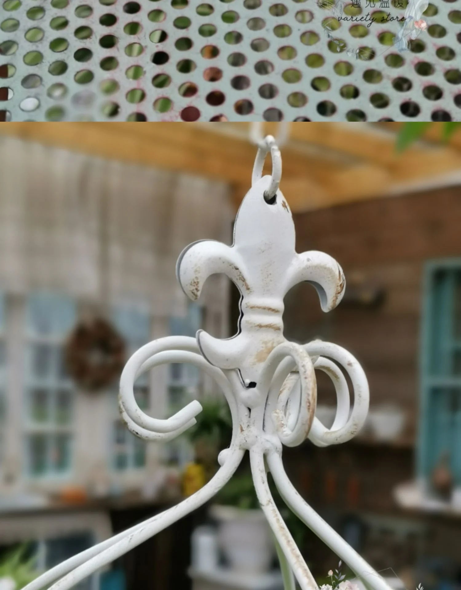 European style iron hanging basket indoor balcony hanging hanging basket outdoor garden courtyard succulent flower pot rack