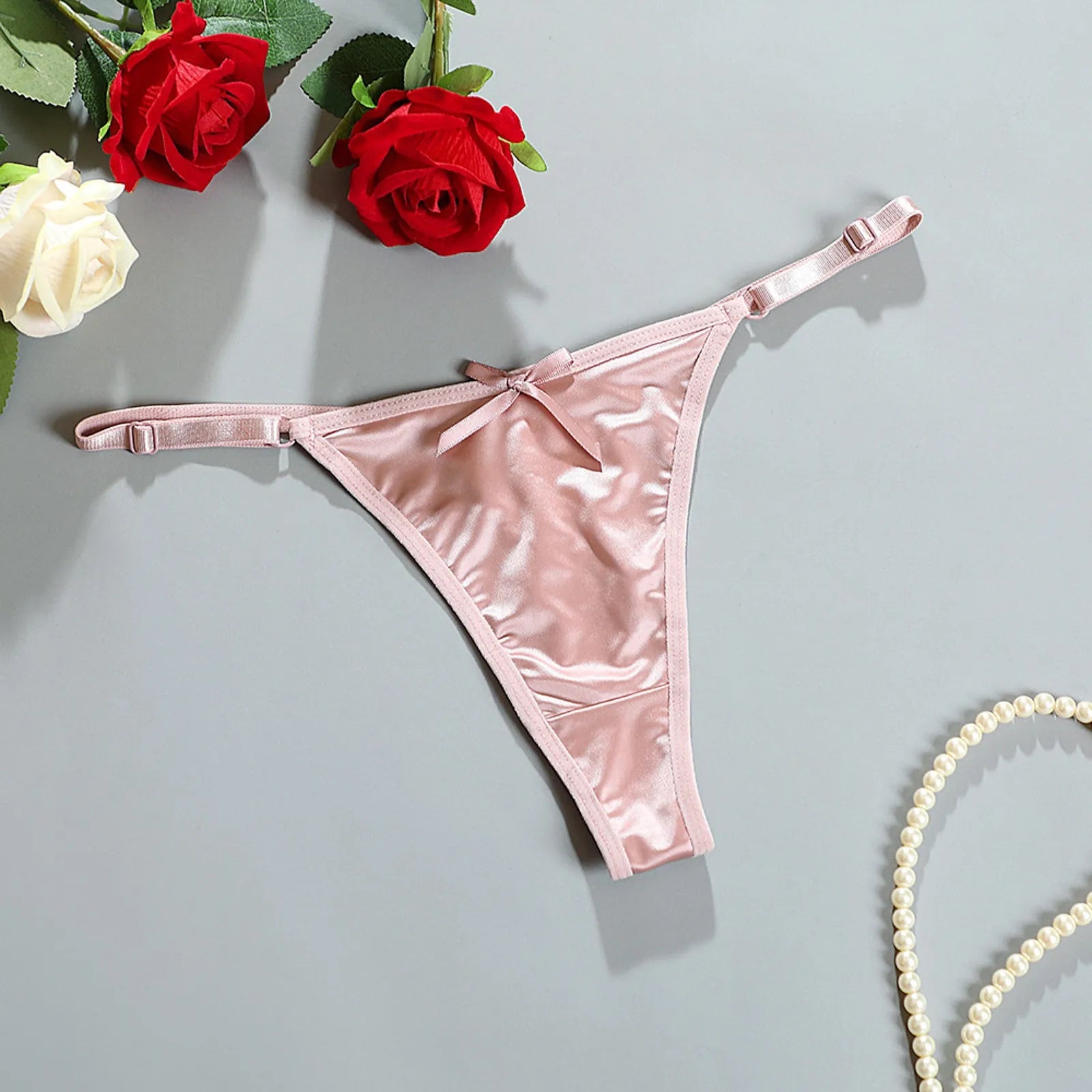 Low-Waisted T-Back Panty Ladies Thong Sexy Underwear Adjustable Thin Strap Seamless Thong For Women Pure Desire Erotic Lingerie