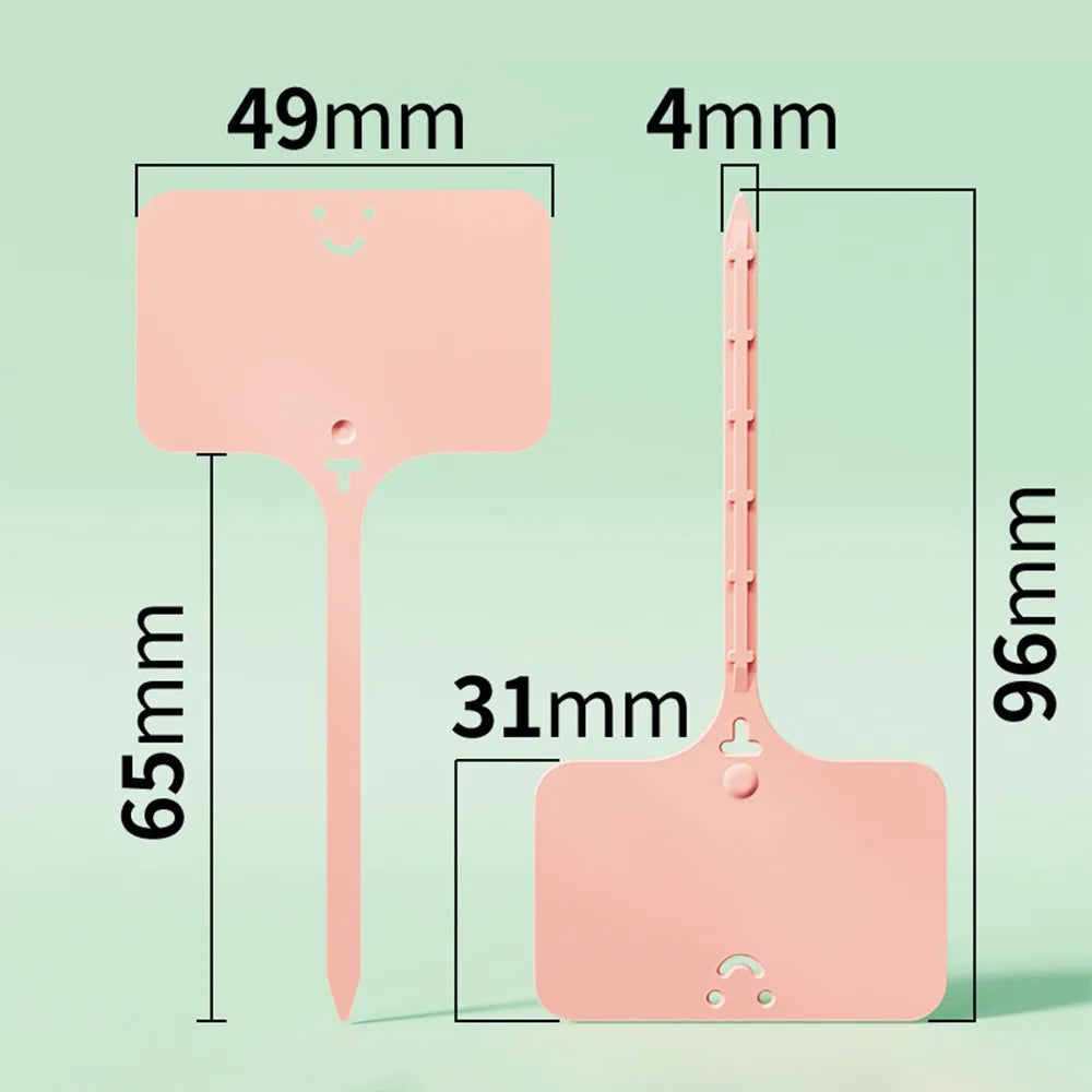 100Pcs T-type Sign Tags Garden Plant Labels Colorful Garden Decoration Name Tag Plastic Waterproof Plastic Marker Tags