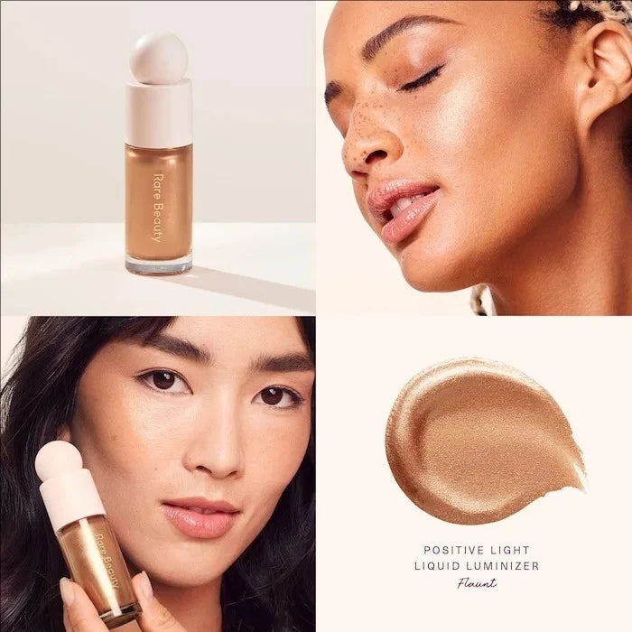 Rare Beauty Liquid Powder Bluesher Highlight Gloss Durable Waterproof Natural Gloss Effect Illuminates Contour Changes Face