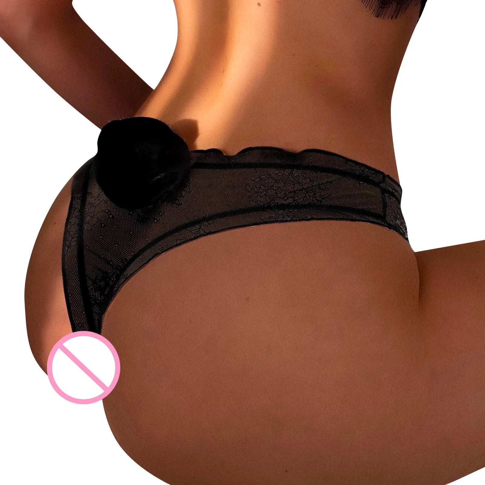 Women Lace Mesh Cotton Thongs Panties Sexy Rabbit Tail Waist Female Underpants Pantys Lingerie Vintage Lingerie for Women