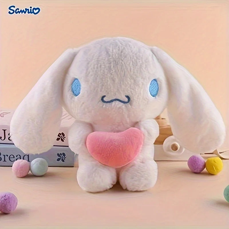 22cm Sanrio Hello Kitty Kuromi Pillow KT Plush Toy Girl Soft Fill Animal Toy Heart My Melody Cinnamoroll Christmas Halloween Dec