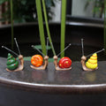 4pcs, Mini Snail Sculpture Bonsai Decorations，Garden Home Decoration Resin Crafts, Outside Decor, Outdoor Decor,Yard Art Ornamen
