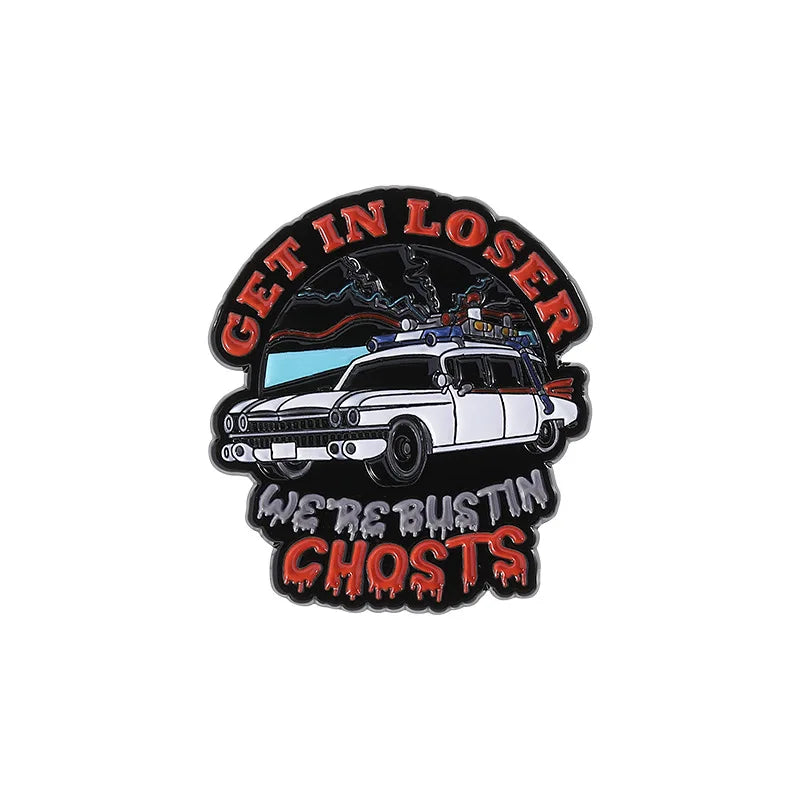 Halloween Bride Couple Badge Scythe Ghost Couch Clown Snake Grave Enamel Brooch Punk Skull Lapel Pins Jewelry Gift Accessories