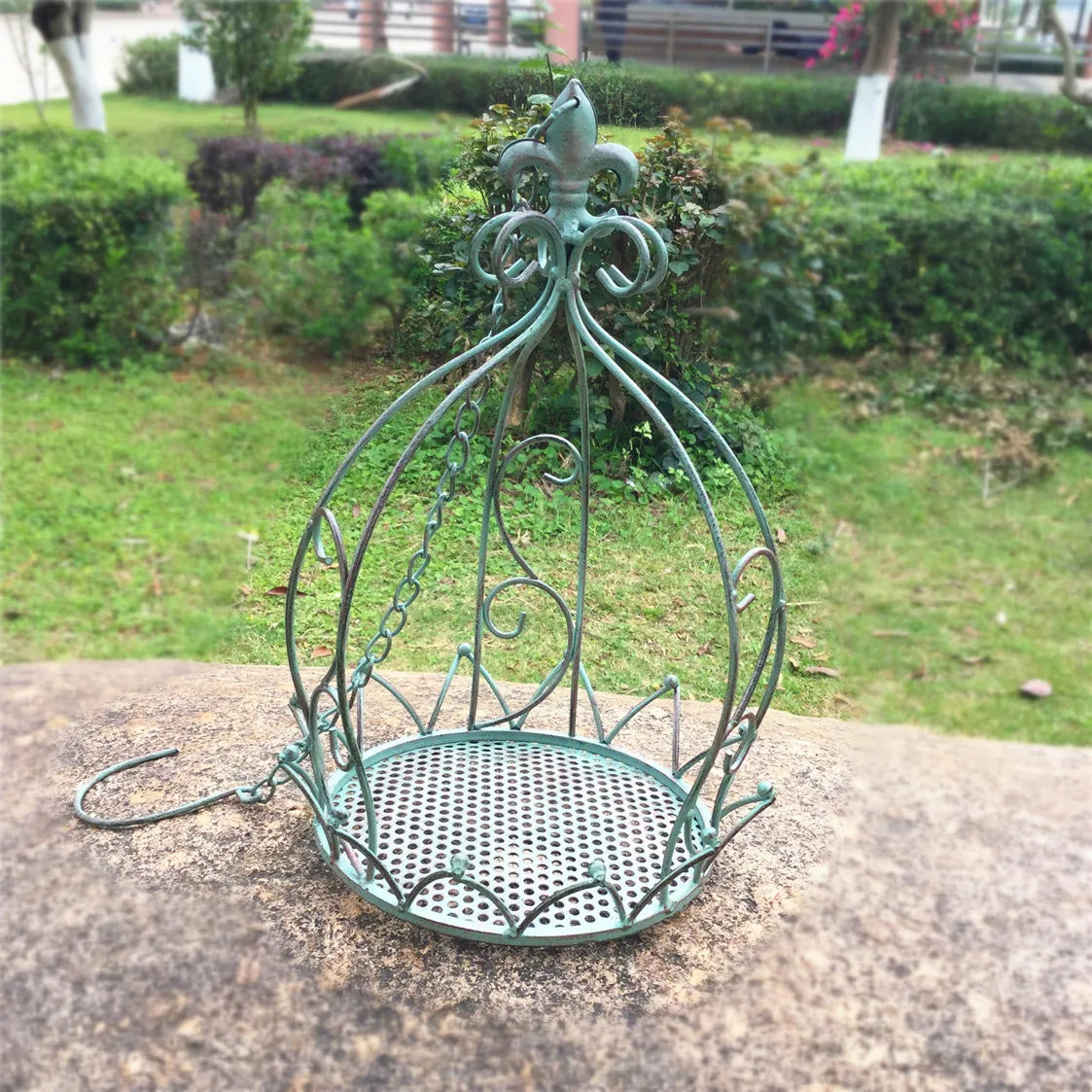 European style iron hanging basket indoor balcony hanging hanging basket outdoor garden courtyard succulent flower pot rack