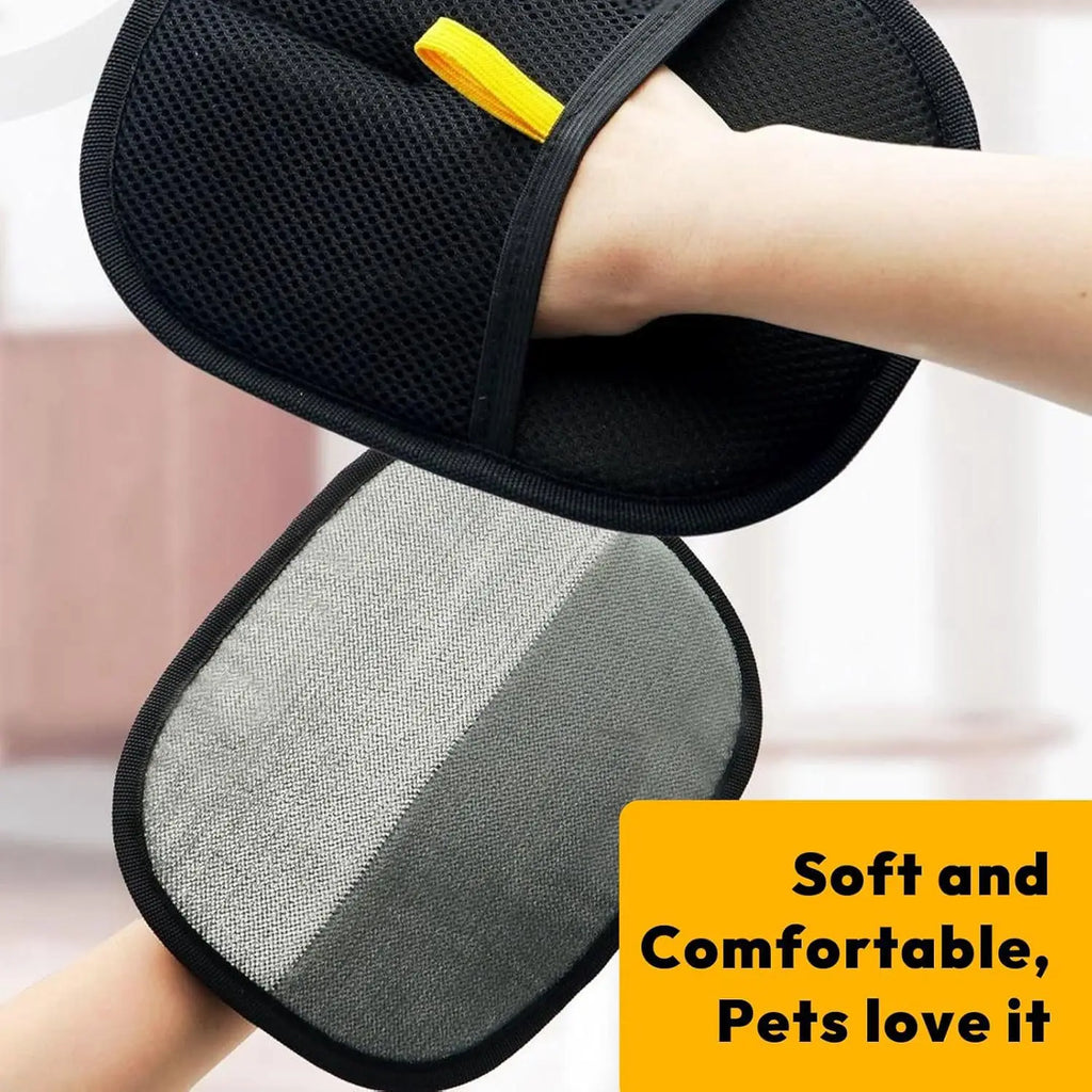 Pet Hair Removal Tool Reusable Static Removal Gloves, Double-Sided Grooming Gloves for Pets, Removes Pet Fur Hair for Carpets