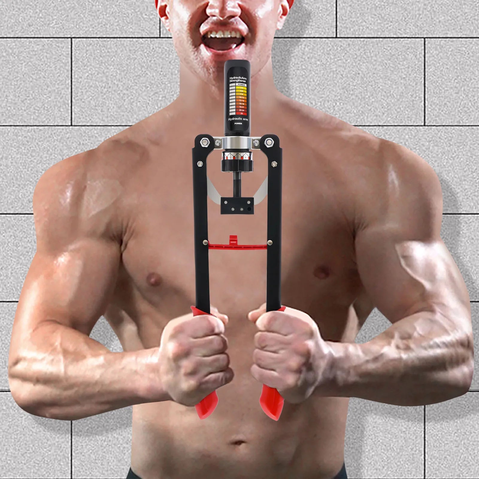 New Hydraulic Power Twister Spin Button Arm Blaster Forearm Workout Equipment 25 Gears Adjustable for Strength Training