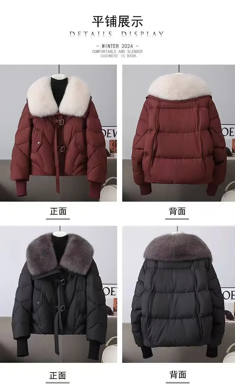 2025 Fashion  Winter New Down Cotton Jacket Women's Cotton-Padded Thicken Warm Parkas Short Coat Female Casual Ladies Overwear