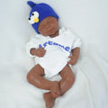 Full Platinum Silicone Body Baby Black Girl Reborn Doll Handmade 3D Painted Cute African Skin Newborn Baby Cuddly 19.29 Inch