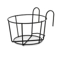 1PCS Iron Wall Mounted Flower Pot Holder for Balcony Round Outdoor Hanging Plant Bracket Heavy Duty Rustproof Garden Decor