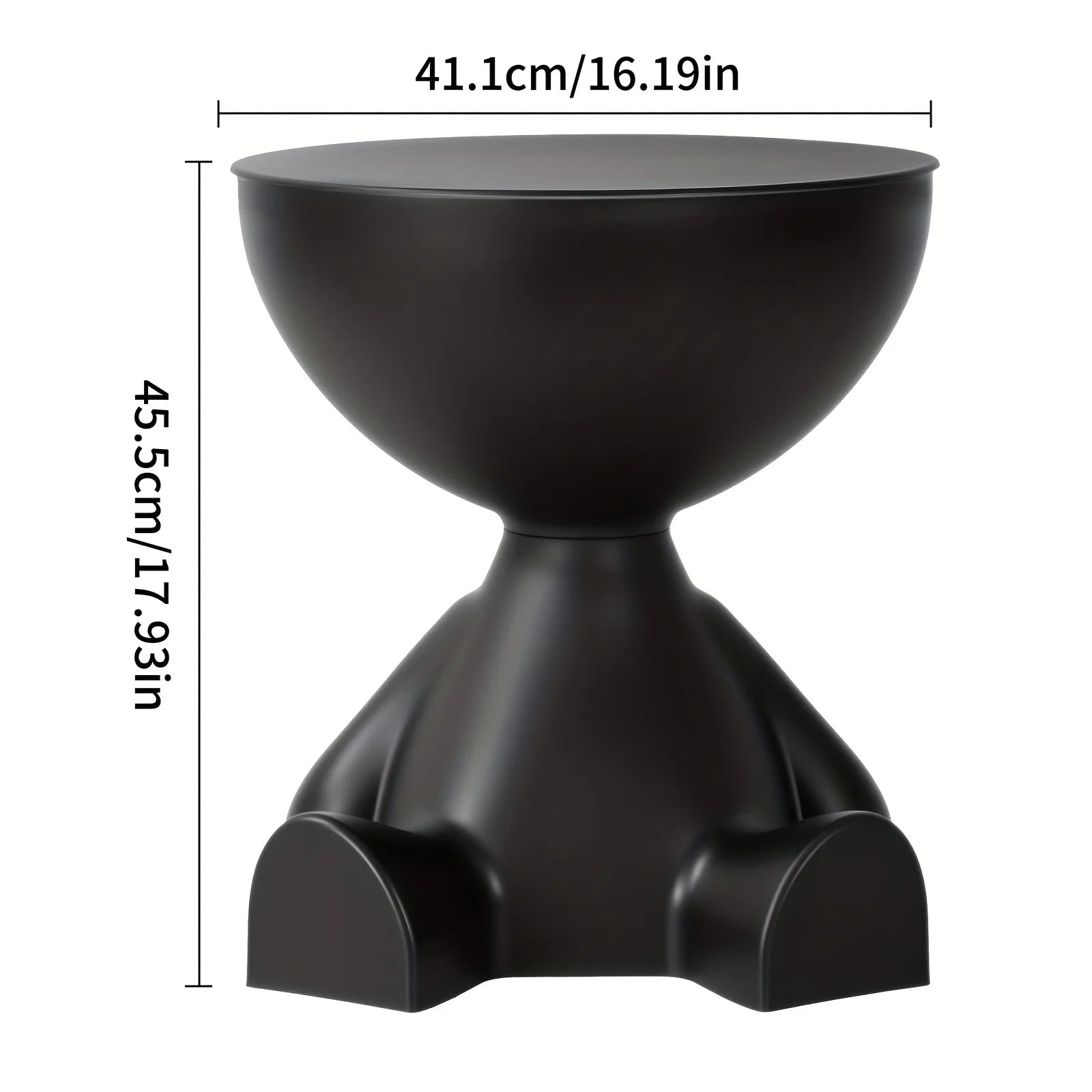 Modern bear-shaped plastic bedside table and stackable bookshelf - Space-saving multi-functional furniture, easy to assemble