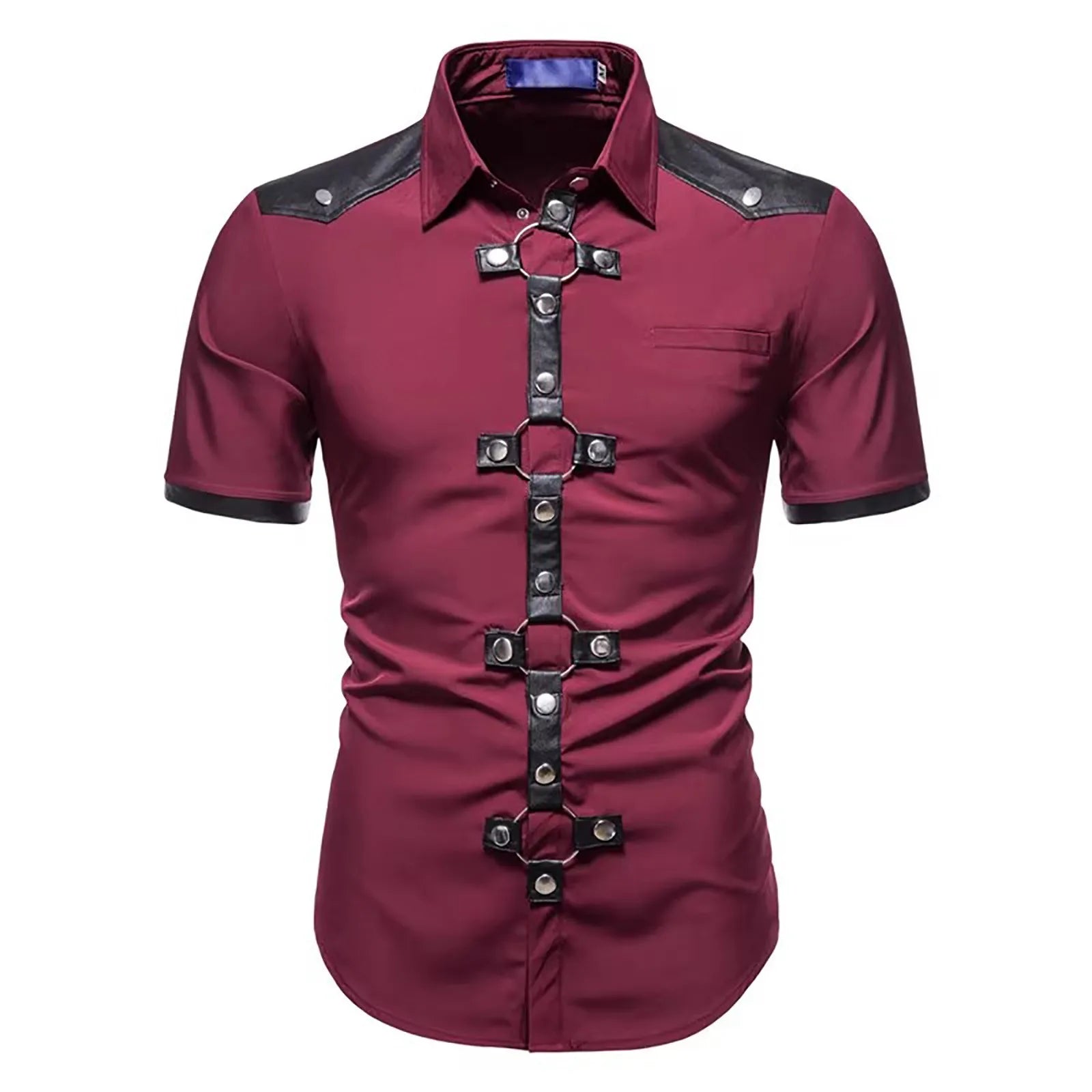 Men's Short Sleeved Shirt Costume Nightclub Cosplay Men's cotton shirt