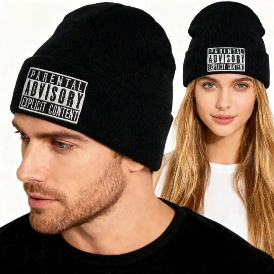 kumim Men's, Women's, Couple's, Letter Embroidered Autumn And Winter Warm Knitted Hat, Pullover Knitted Yarn Hat, Gift Giving