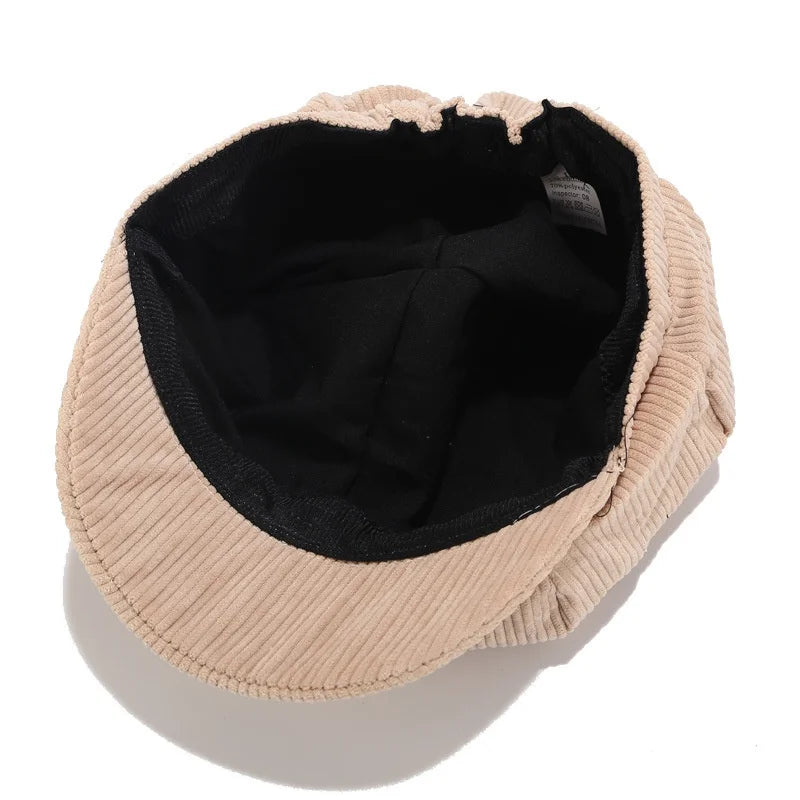 1 Pcs Adjustable Hat Female Leather  Beret for Women Solid Plain Octagonal Newsboy Cap Ladies Casual Wool Girl Painter Autumn