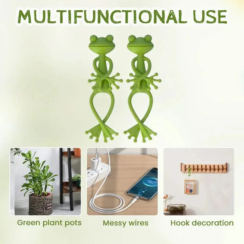 1Pc/4pcs Frog Plant Rack 13cm Frog Shaped Cable Wire Tie Twist Bendable Garden Plant Support Adjustable Flexible Clip for Stem
