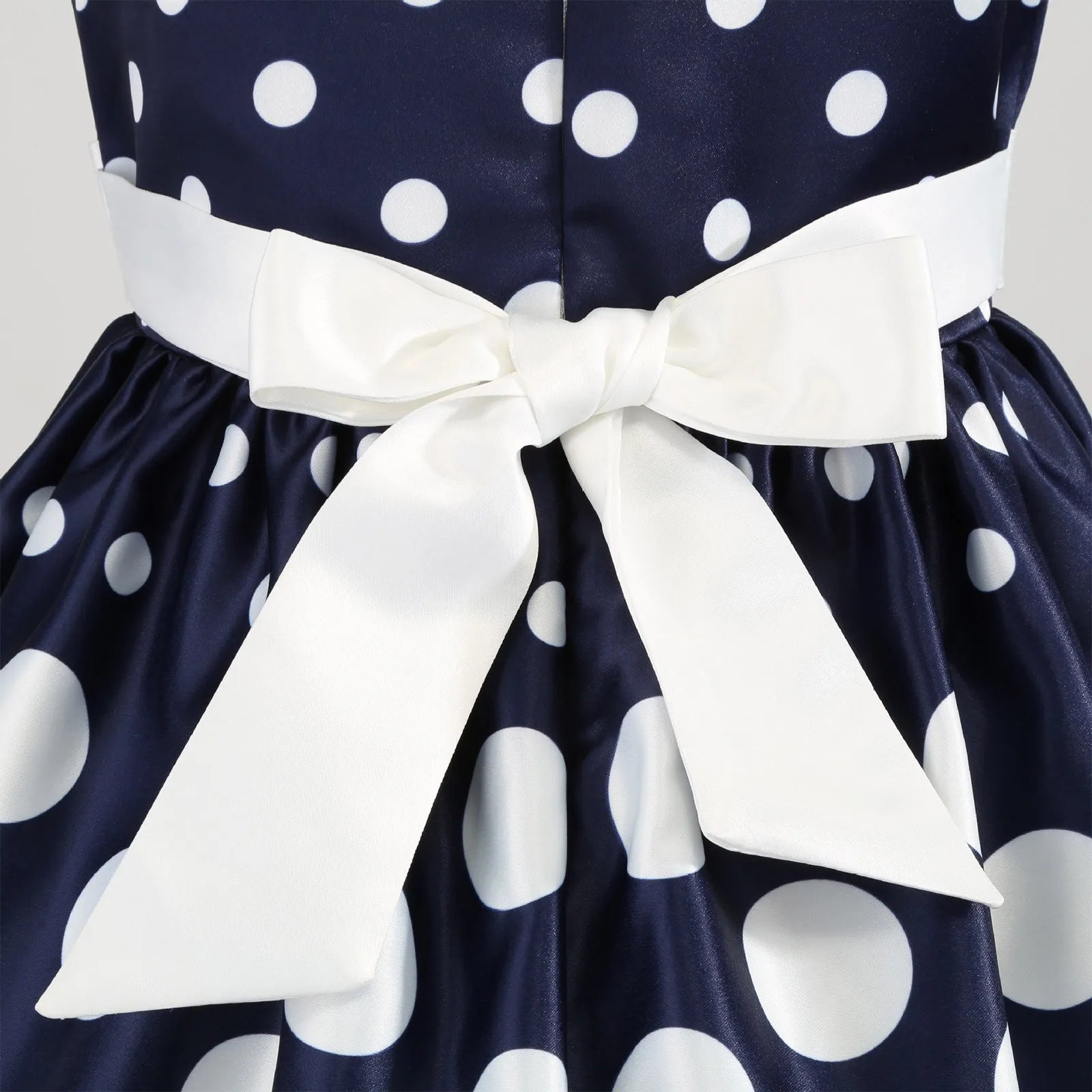 Kids Girls Vintage Dress Easter Polka Dots Print Dress Daily Birthday Dress Short Sleeve 1950s Princess Dress