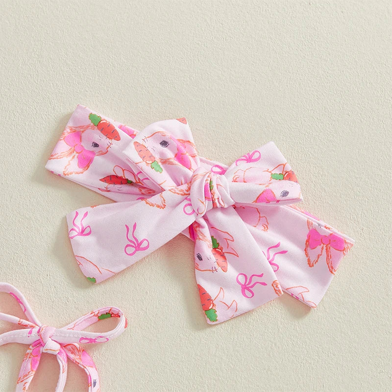 Toddler Girls Spring Floral Print Sleeveless Romper with Matching Headband Set for Easter Celebration and Playdates