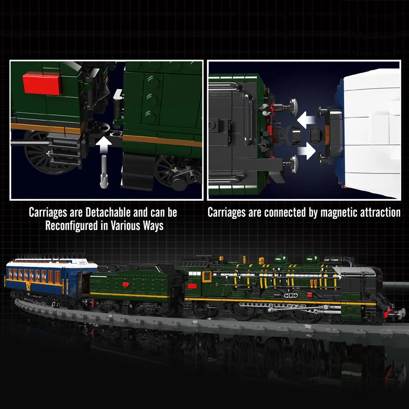 Mould King 12025 Technical Train Toys The Motorized French Railways SNCF 231 Steam Locomotive Building Block Kids Christmas Gift