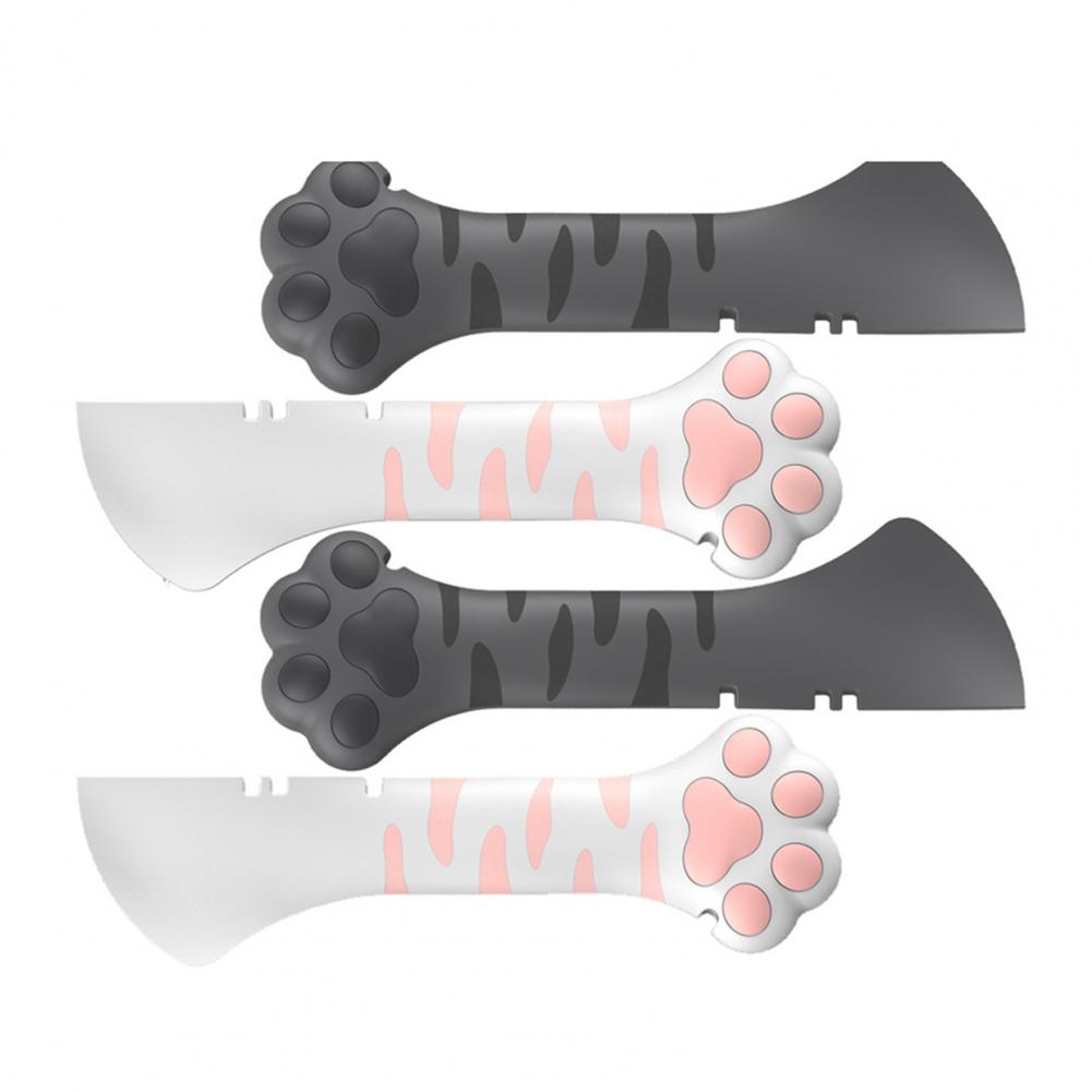 Pet Canned Spoon Adorable Lovely Paw Design Silicone Cat Food Can Lid Cover Spoon Jar Opener Puppy Feeding Food Scoop