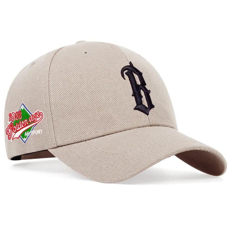 1piece Unisex Letter B Side 1988 Embroidery Baseball Cap Outdoor Adjustable Sunscreen Leisure Hat Spring Autumn Travel Vacation